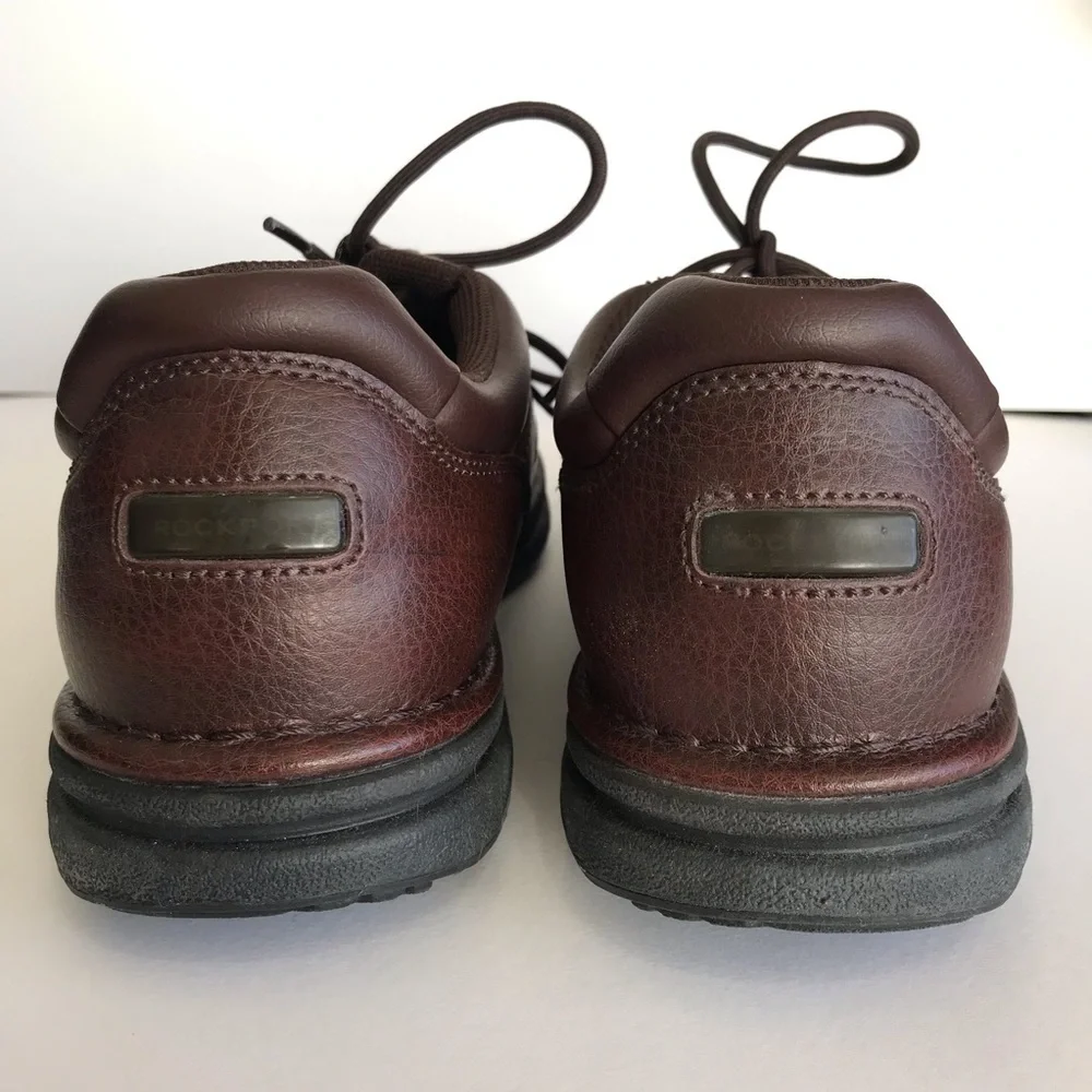 Rockport World Tour Brown Leather Men’s Walking Comfort Shoes A10889